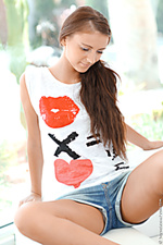 Cutie pampers her tender pussy Cutie pampers her tender pussy