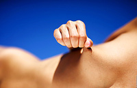 Posing on a chaise longue