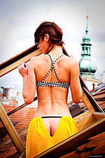 Natasha toying in the garret