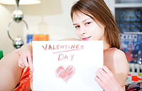 Young chick bending on the bed