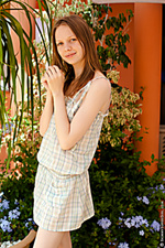 Teen takes off her stylish dress