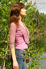 Girl pulling off her jeans Girl pulling off her jeans