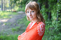 Naked teenager outdoors