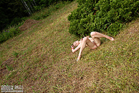 Neat girl poses nude