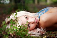 Sexy nude teen in forest