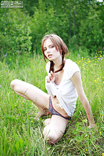 Teen poses outdoors Teen poses outdoors