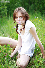 Teen poses outdoors Teen poses outdoors