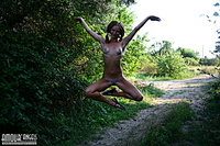 Naughty girl outside