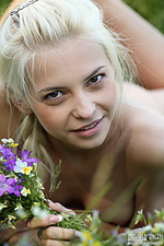 Naked girl outside Naked girl outside