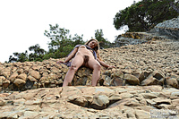 Natural girl in wild