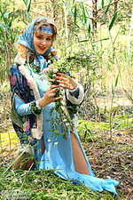 Cute babe teasing outdoor