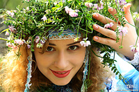 Sexy angel in the woods