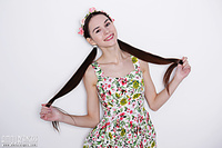 Brunette cutie goes naked Brunette cutie goes naked