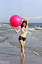 Cute angel on the beach Cute angel on the beach