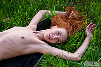 Hotty posing outdoors