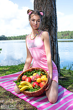 Cutie in pink outfit