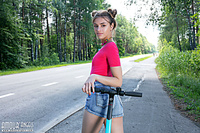 Hotty stripping outdoors Hotty stripping outdoors