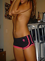 Slender hottie posing for the camera