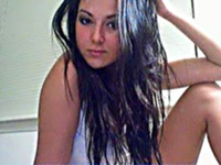 Nasty brunette shows her body on web-camera