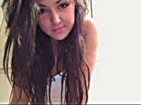 Nasty brunette shows her body on web-camera