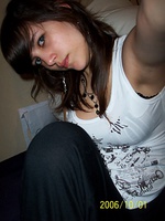 Horny bitch showing her tits