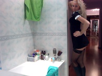 Hot skinny teen shows her beautiful naked body