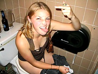 Hot pics of hot babes sitting on the toilet
