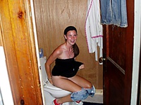 Hot pics of hot babes sitting on the toilet