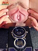 Brunette doing close-up shots