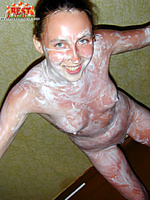 Crazed teen posing naked