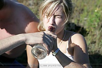 After a few drinks kira takes three cocks outdoors After a few drinks kira takes three cocks outdoors