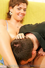 Dinara&s boyfriend and his buddy share her pussy