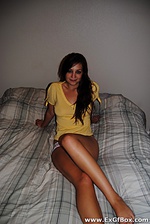 My beautiful ex gf demonstrated her natural tits on camera