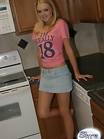 Skye loves to tease as she lets her friend look down her shirt while she eats ice cream Skye loves to tease as she lets her friend look down her shirt while she eats ice cream