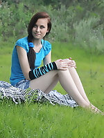 Slender teen cutie strips nude and gets on all fours to show off her perfect ass and pussy.