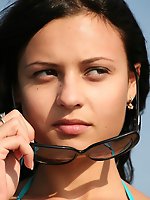 Skinny beautiful brunette nivetta shows her perfect bottom