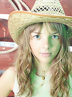 Adventurous teenie loves to play a pirate girl stripping naked and exposing her hairy pussy.