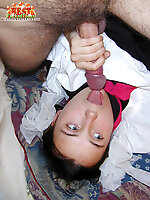 Tasty teen girl enjoying a hot fuck action with two lovers fucking her with their strong dicks