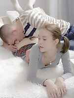 You can easily get from studying to getting a blowjob if you know sexy and horny teen babes like this adorable babe.