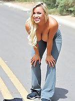 Naked jogging with embry