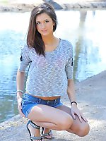 Jody skinny teen outdoors