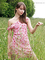 Long-haired cutie with sweet parts loves the fact that she can easily make your mouth water.