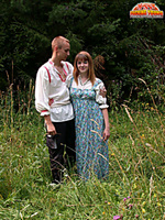 Russian girl fucking outdoors