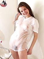 Teen bathing being dressed