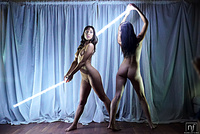 Nubile films - lesbian light show