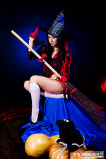 Witch in a peaked hat