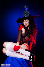 Witch in a peaked hat