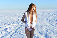 Nudity on the snow Nudity on the snow