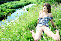 Firm breasts in nature Firm breasts in nature