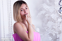 Hotty posing in pink